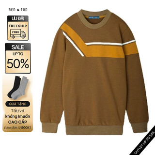 Áo nỉ cổ tròn áo sweater cotton họa tiết ben & tod 20275 cao cấp unisex outlet 159