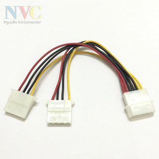 Dây chia nguồn 4pin ra 2 đầu 4pin cho máy tính PC