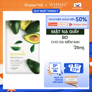 Mặt Nạ Dưỡng Da Cấp Ẩm WHISIS Chiết Xuất Từ Bơ Sữa Ngăn Ngừa Tình Trạng Lão Hóa Sớm 25ml