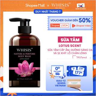 Sữa tắm hương hoa sen whisis nature & parfum body wash lotus scent 750ml