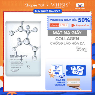 Mặt Nạ Dưỡng Da WHISIS Nature Origin Energy Collagen Sheet Mask Giúp Căng Bóng Và Sáng Da Tự Nhiên 25ml