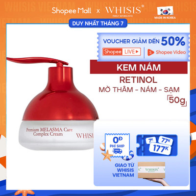 [WHISIS Cao Cấp] Kem Phức Hợp Dưỡng Trắng Da Mờ Thâm Nám Tàn Nhang WHISIS Premium MELASMA Care Complex Cream 50g