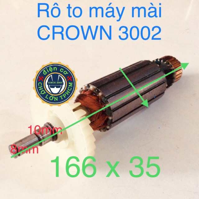 Rotor máy mài Crown 3002 có 2phân loại