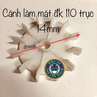 Cánh quạt làm mát mô tơ trục 14mm ĐK 110mm