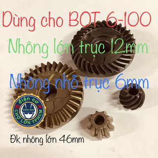 Bộ nhông ren thẳng Bốt 6-100 - bánh răng mài góc Bốt 1 tấc