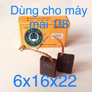 Chổi than carbon E53 -  6x16x22  dùng cho máy B o s c h 180mm
