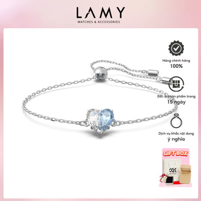 Vòng tay nữ LAMY Gema 520 Heart Bracelet Blue 2205 - Vòng tay bạch kim cao cấp