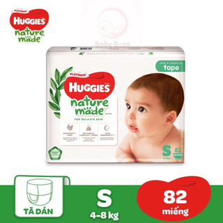 Tã dán Huggies Platinum nature made siêu cao cấp size S 82 miếng
