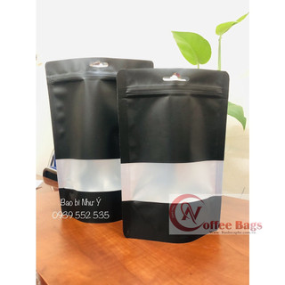 {1Kg/size} túi zipper đen cửa sổ tràn ( Hàng đẹp, loại I)