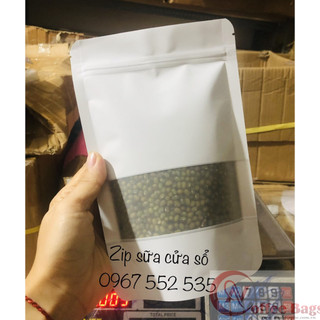 500gr - túi zipper sữa cửa sổ tràn (Mẫu mới)