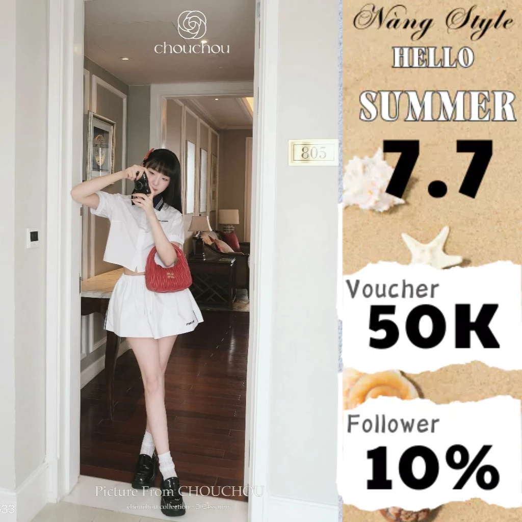 Set MiuMiu Áo Croptop Cổ Sơ Mi Phối Chân Váy Ngắn Dáng Xòe Hot Hit Năng Động Cá Tính Nàng Style BL 1