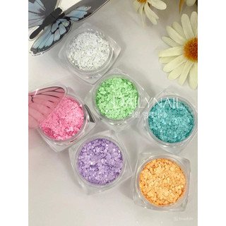 Tim nhí ẩn móng Pastel, Nhũ ẩn móng Trang trí móng (Set 6 màu)