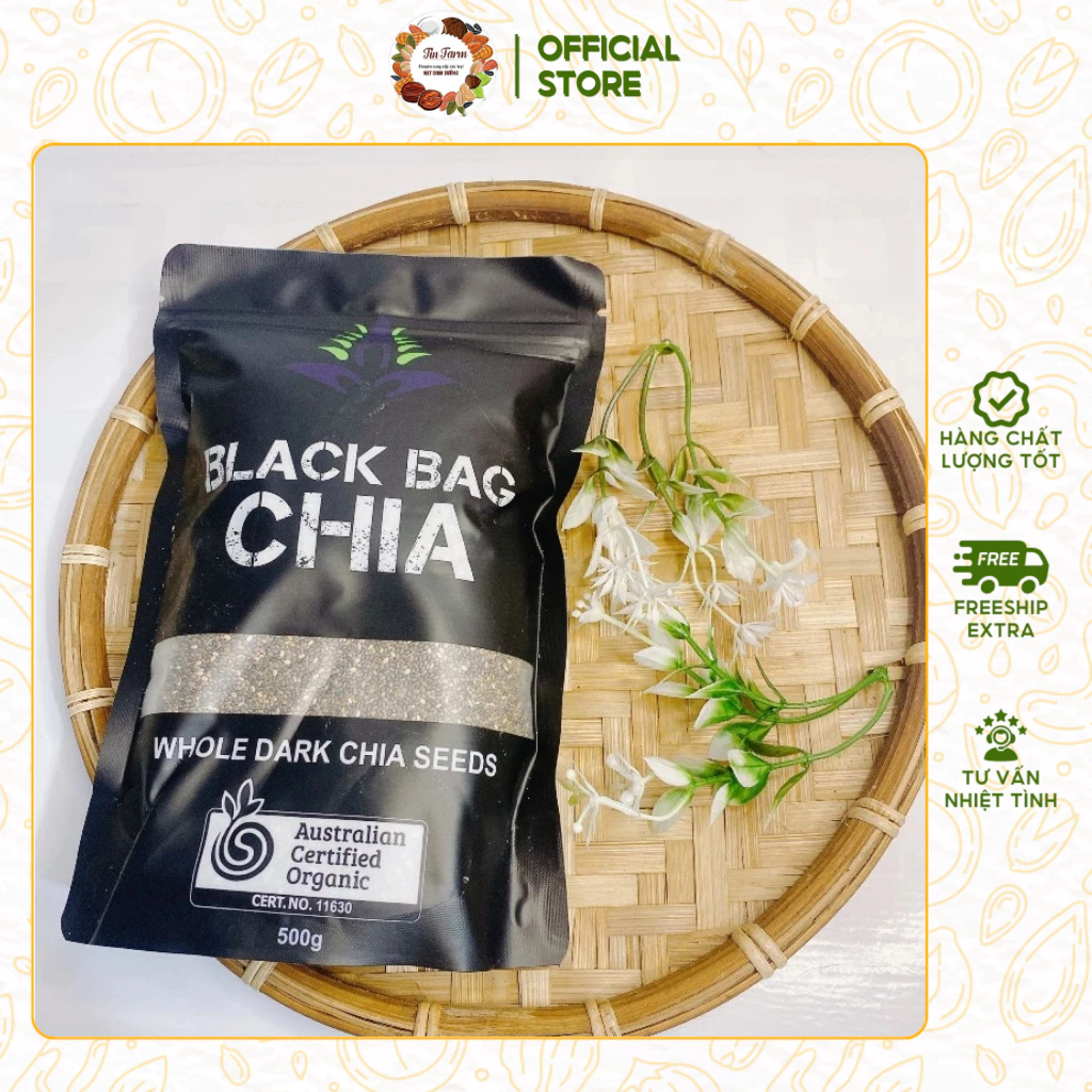 Hạt Chia Úc Black Bag Hạt Dinh Dưỡng 500G Giúp Phục Hồi Da, Đốt Cháy Chất Béo Giảm Cân