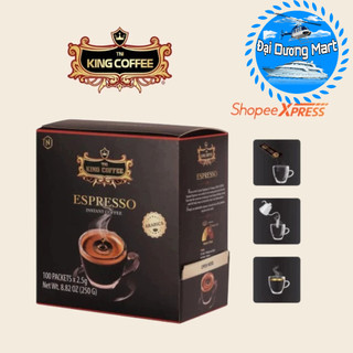 Cà phê hoà tan espresso tni king coffee hộp 100 gói * 2.5g