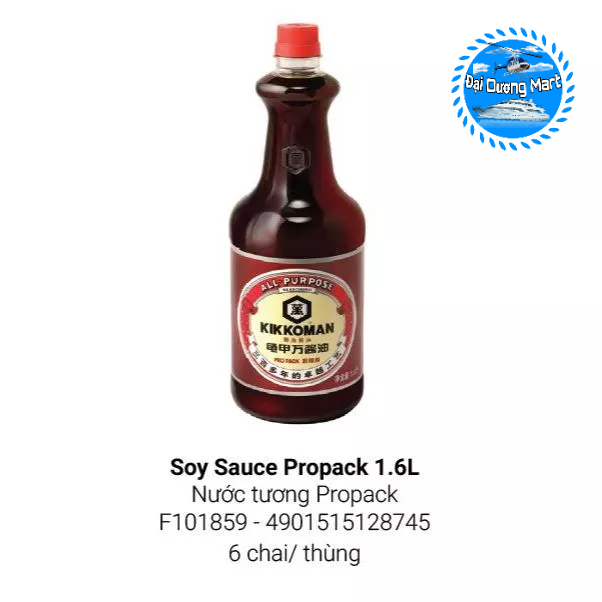 Nước tương Kikoman Shoyu đủ size 600ml/1Lít/1.6Lít