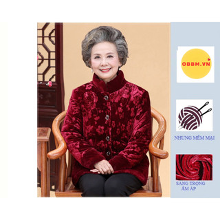 Áo nhung ấm ấp cho người già