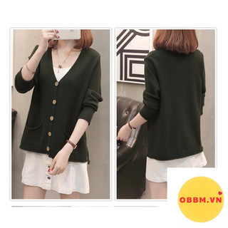 Áo len nữ đẹp, áo len nữ 2 túi dáng cardigan