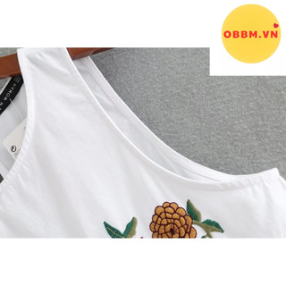 đầm đuôi cá thêu hoa vải mềm mịn, dày dặn