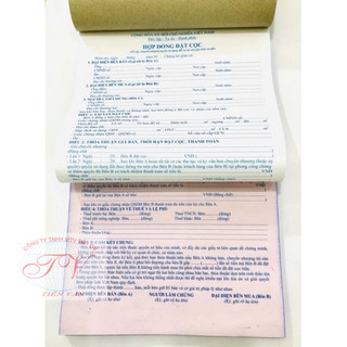 Hợp đồng  nhà đất 2 liên, 3 liên