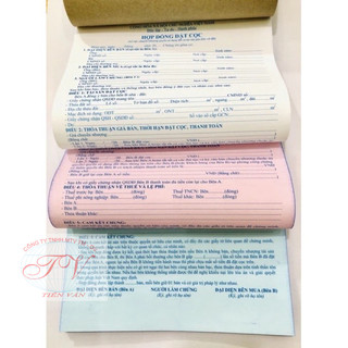 Hợp đồng  nhà đất 2 liên, 3 liên