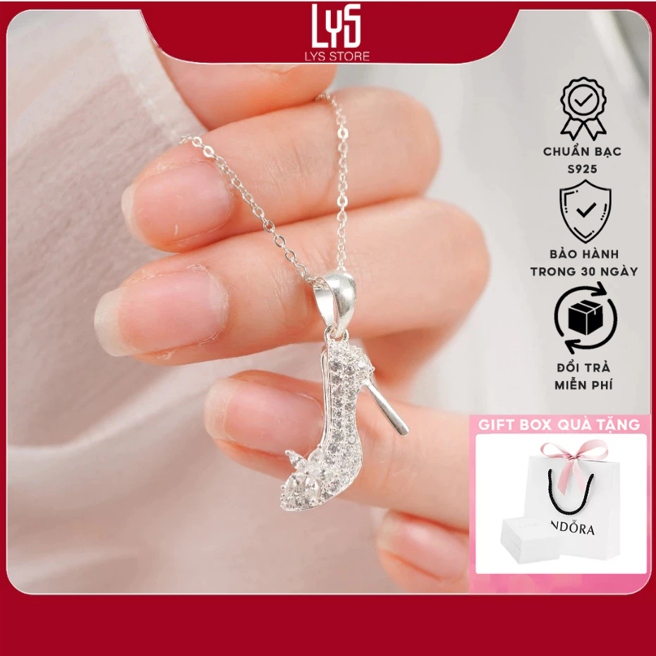Dây chuyền Lys Giày Lọ Lem 6335 - Dây chuyền Fullbox hộp PAN đầy đủ phụ kiện PAN