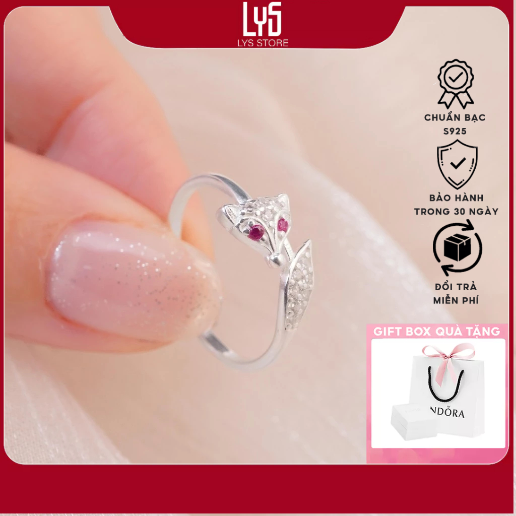 Nhẫn bạc nữ Pan Silver Ring Fullbox 8202- Nhẫn Bạc Nữ S925