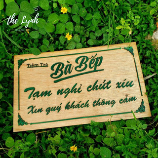 Bảng hiệu gỗ theo yêu cầu plywood quán cafe,nhà hàng in uv,laser....- free logo theo yêu cầu