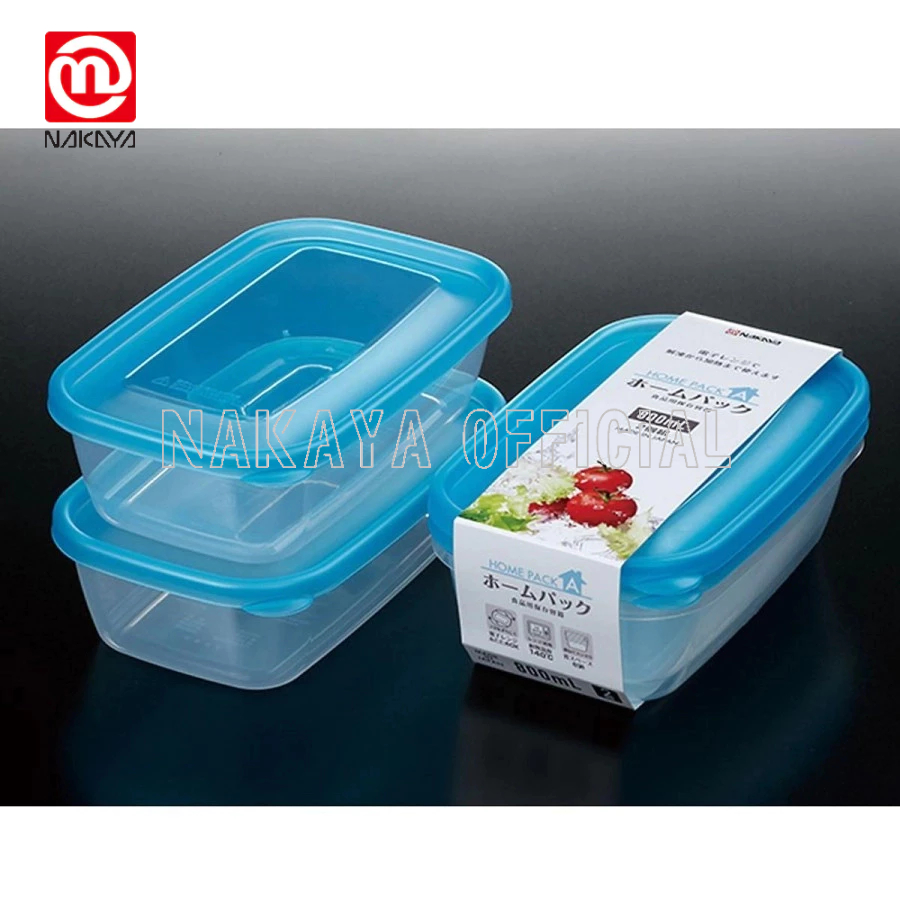 Set 2 hộp nhựa Nakaya 800ml - xanh Nhật Bản 4955959129035 - Nakaya official