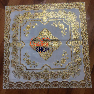 KHĂN TRẢI BÀN REN HOA NỔI HÌNH VUÔNG 50x50cm