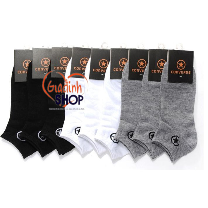 COMBO 10 ĐÔI TẤT NAM CONVERS CỔ NGẮN