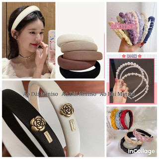 - Đủ mẫu bờm xinh phong cách vintage Hàn Quốc nhiều màu Miniso