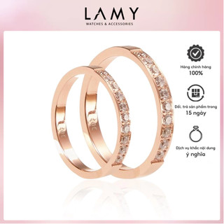 Nhẫn cặp đôi CDE Semi Eternity Ring CDE8018RG