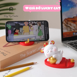 (🐱New!) Sưu tầm phụ kiện giá đỡ điện thoại, kệ đỡ máy tính bảng ipad quà tặng tài lộc cute LUCKY CAT