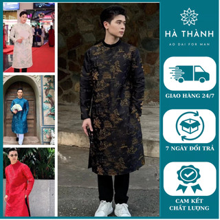 Áo dài cách tân Nam hàng thiết kế - chất liệu tafta thêu cao cấp - 4 màu - Áo dài nam Hà Thành - ST05