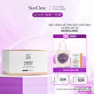 BỘT UỐNG HỖ TRỢ ĐỐT CHẤT BÉO VÀ BẢO VỆ CƠ SKINCLINIC SC-ON ASPARTICO Y GLICINA (HỘP 90 TÚI)