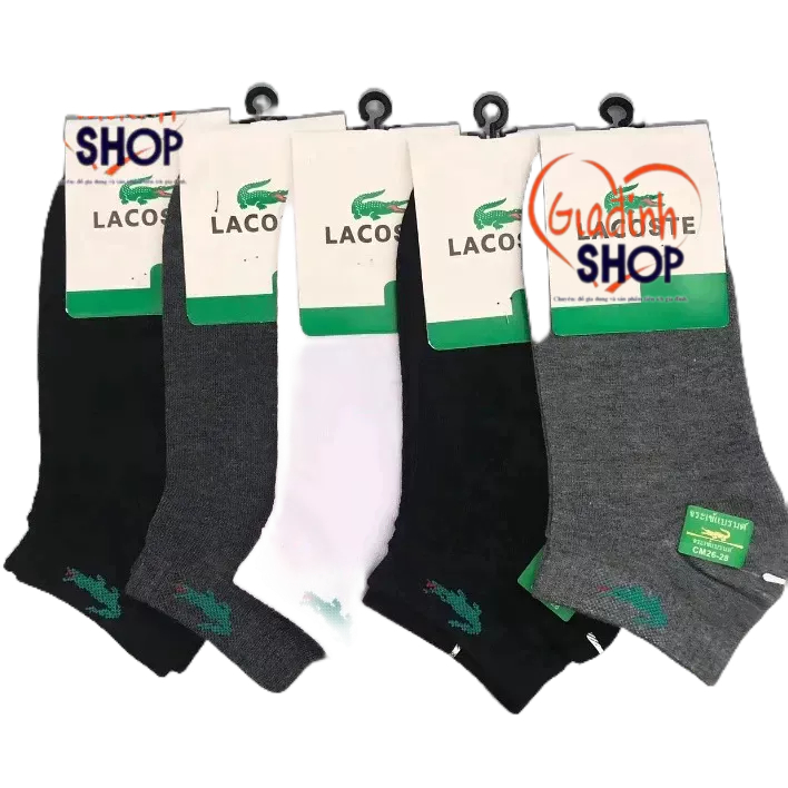 COMBO 5 ĐÔI TẤT NAM LACOSTE CỔ NGẮN