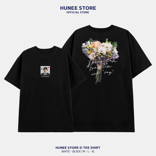 Áo Thun Tay Lỡ Nam Nữ Cotton Unisex , Áo Phông Cổ Tròn Form Rộng Basic Oversize HUNEE 2024 - Đừng Làm Trái Tim Anh Đau