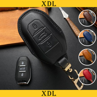 Bao da chìa khoá xe ô tô Peugeot , bọc chìa khoá xe hơi da bò thật PEU_A3