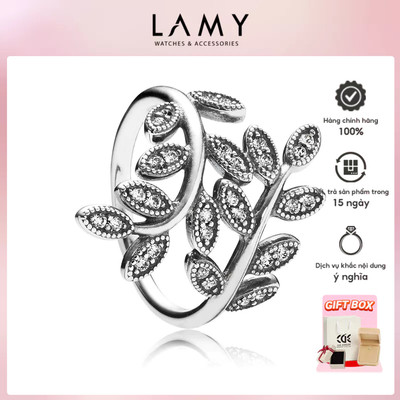 Nhẫn Bạc Nữ LAMY Elegant Leaf Stack Ring 8048 - Bạc cao cấp S925