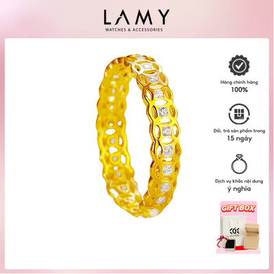 Nhẫn bạc nữ LAMY Kim tiền tài lộc Stone Mosaic Ring Gold 8189GG - Nhẫn bạc ta cao cấp