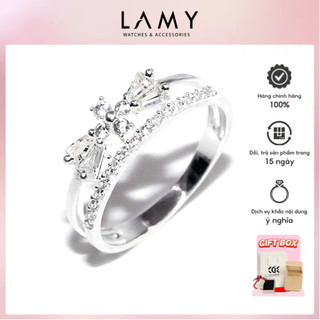 Nhẫn bạc nữ cde contemporary bow ring silver cde8250sv - nhẫn bạc ta cao cấp