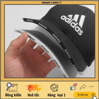 #𝗖𝗼́ 𝘃𝗶𝗱𝗲𝗼 Mũ nón lưỡi trai nam Adias viền chạy chữ cao cấp full tag mac