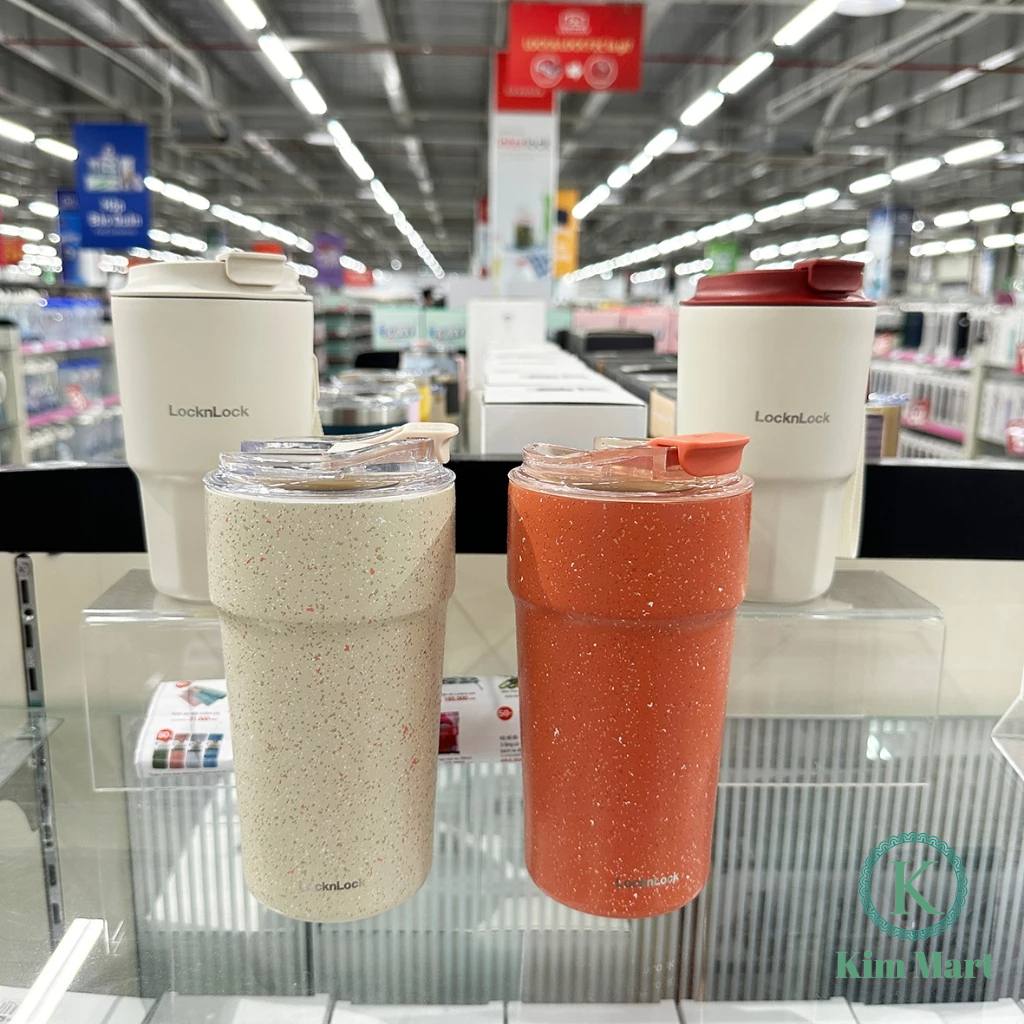 Ly cà phê giữ nhiệt lòng phủ sứ LocknLock 500ml Metro Cafe Tumbler LHC4357 - Chính hãng
