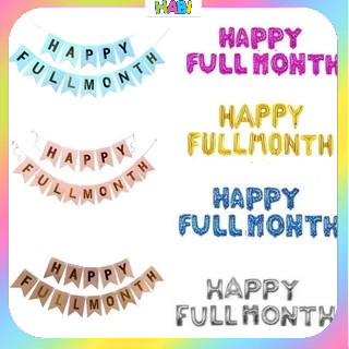 Dây chữ Bóng Chữ happy Full Month, Happy 30 Days trang trí đầy tháng cho bé