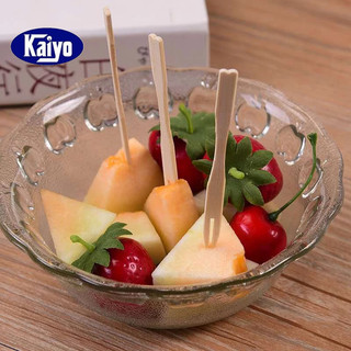 Kaiyo 100 cái Nĩa gỗ nhỏ ăn trái cây