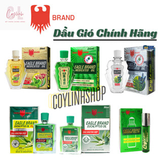 Dầu Gió Nóng Eagle Brand dầu xanh con ó 2 Nắp 24ml Chính Hãng