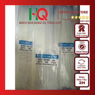 Dây rút nhựa màu trắng 5 x 300mm