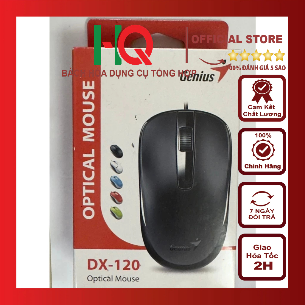 chuột máy tính Genius DX120 (Đen) có dây