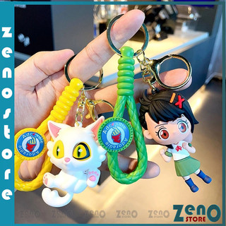 Móc khóa mèo Daijin dễ thương phim hoạt hình Suzume móc cài balo túi xách, trang trí
