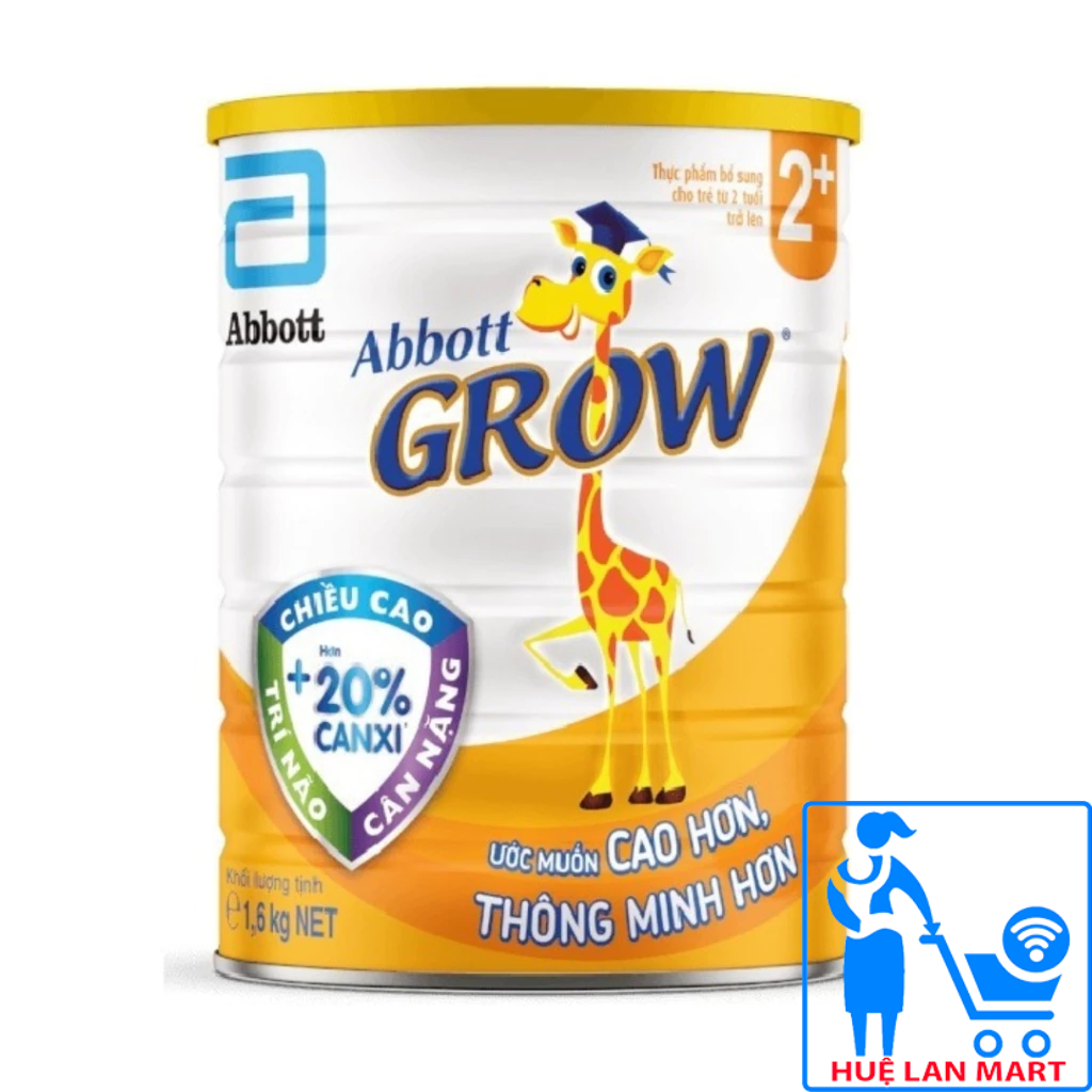 [CHÍNH HÃNG] Sữa Bột Abbott Grow 2+ - Hộp 1,6kg (Cho bé 2 tuổi trở lên)